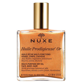 HUILE PRODIGIEUSE® OR 100ml - Ulei Uscat Multifunctional Cu Particule Stralucitoare Pentru Fata, Corp Si Par - skinseen.ro