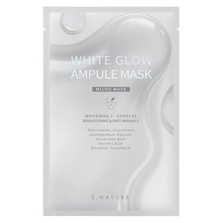 WHITE GLOW AMPOULE MASK SHEET - Masca Tip Servetel Cu Glutation, Niacinamida Si Vitamina C Pentru Luminozitate Si Uniformizarea Tenului