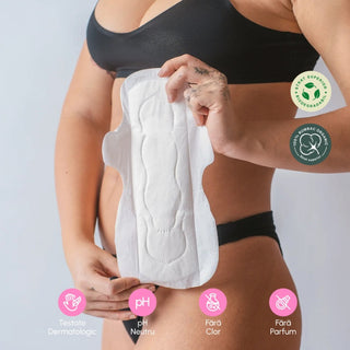 ABSORBANTE BUMBAC ORGANIC DE NOAPTE - Absorbante Pentru Flux Abundent