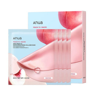 PEACH 70 NIACIN BRIGHTENING COLLAGEN MASK - Set Masti Pentru Hidratare Si Iluminare - skinseen.ro