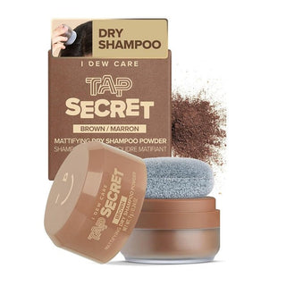 TAP SECRET MATTIFYING DRY SHAMPOO POWDER BROWN - Sampon Uscat Sub Forma De Pudra Pentru Par Saten - skinseen.ro