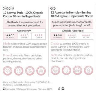 ABSORBANTE BUMBAC ORGANIC NORMAL - Absorbante Flux Normal - skinseen.ro