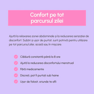 PLASTURI TERMICI PENTRU CRAMPE MENSTRUALE - Plasturi Cu Efect De Incalzire Pentru Confort Menstrual