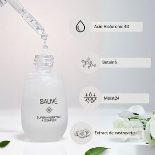 SUPER HYDRATING 4 COMPLEX - Ser Cu 4 Tipuri De Acid Hialuronic Pentru Hidratare Stratificata - skinseen.ro