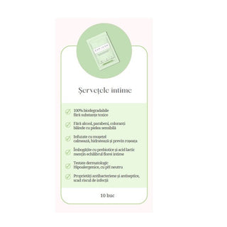 SERVETELE INTIME BIODEGRADABILE - Servetele Umede Pentru Zona Intima - skinseen.ro