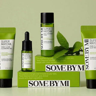SUPER MATCHA PORE CARE STARTER KIT - Set Complet Travel Size Pentru Curatarea Tenului Cu Exces De Sebum - skinseen.ro